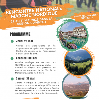 Affiche marche nordique rencontre nationale 74